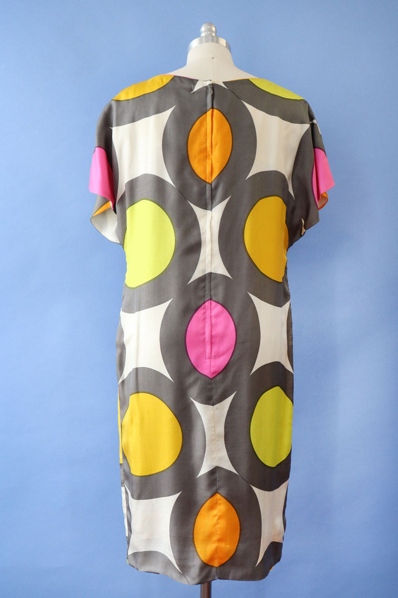 Helen Berg Graphic Silk Shift S