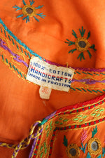 Mirrored Tangerine Cotton Caftan XS/S
