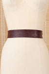 Eggplant Leather Tie Belt