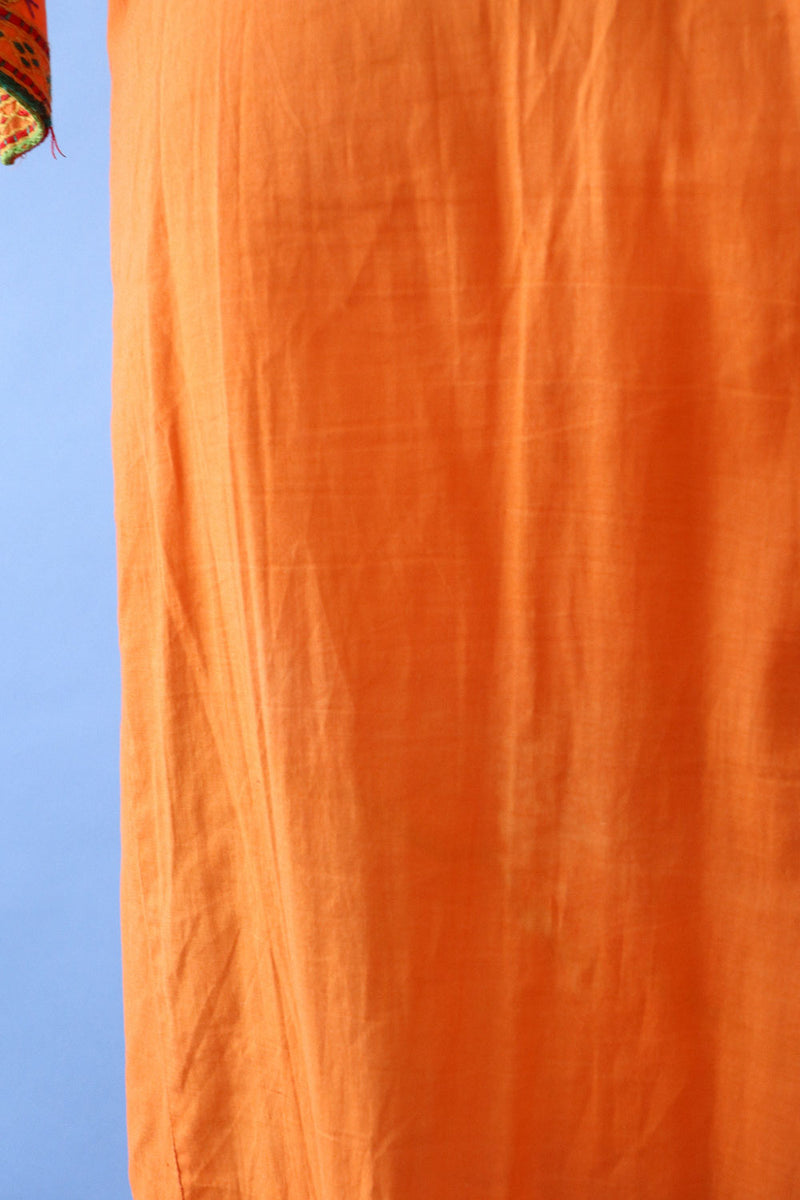 Mirrored Tangerine Cotton Caftan XS/S