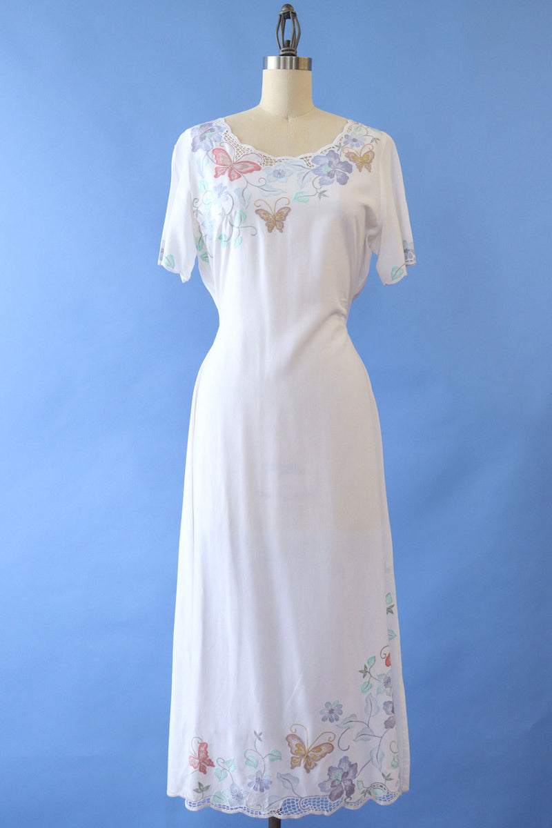 Embroidered Bali Flower Dress S/M