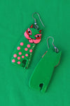 Curious Neon Cat Earrings