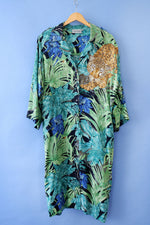 Lurking Tiger Silk Shirtdress M-M/L