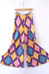 Flowery Wide Leg Jersey Pants S/M