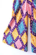 Flowery Wide Leg Jersey Pants S/M