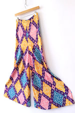 Flowery Wide Leg Jersey Pants S/M