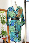 Lurking Tiger Silk Shirtdress M-M/L