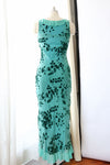 Teal Velvet Burnout Gown S-S/M