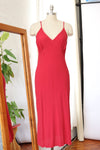 Raspberry Crepe Slipdress S/M