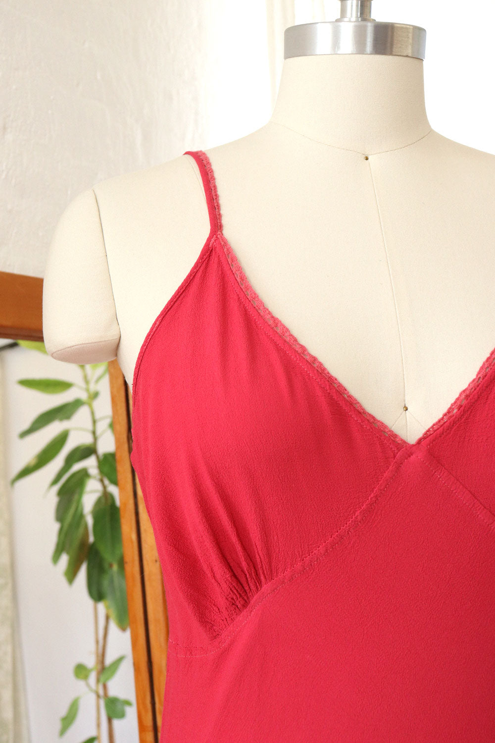 Raspberry Crepe Slipdress S/M