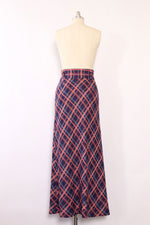 Wavy Plaid Knit Maxi M