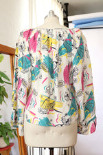 Old Hollywood 1940s Rayon Blouse L
