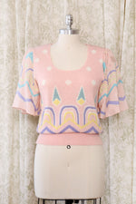 Umi Silk Flutter Pastel Knit Top M