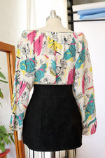 Old Hollywood 1940s Rayon Blouse L