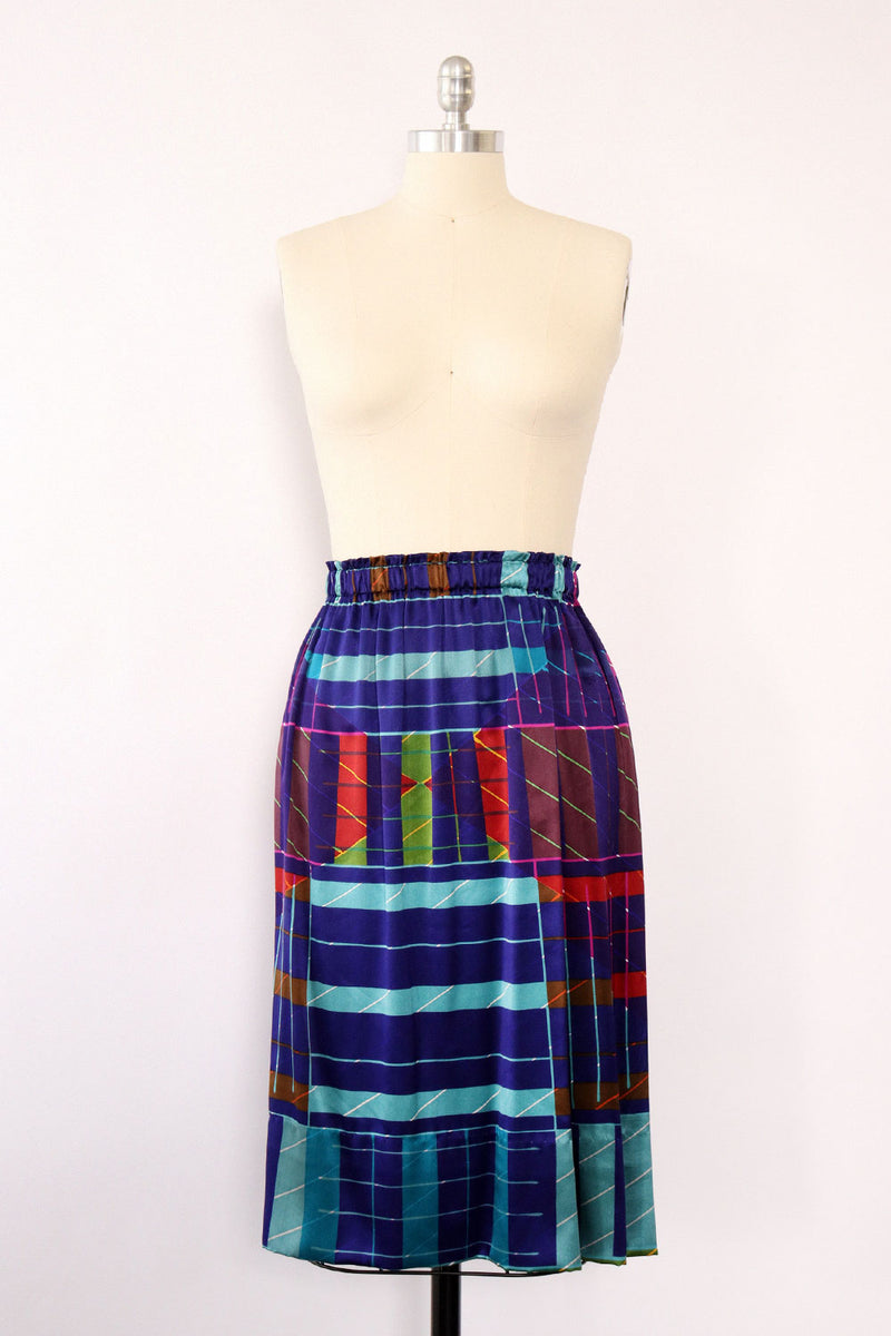 Hilary Gifford Silk Plaid Midi M/L