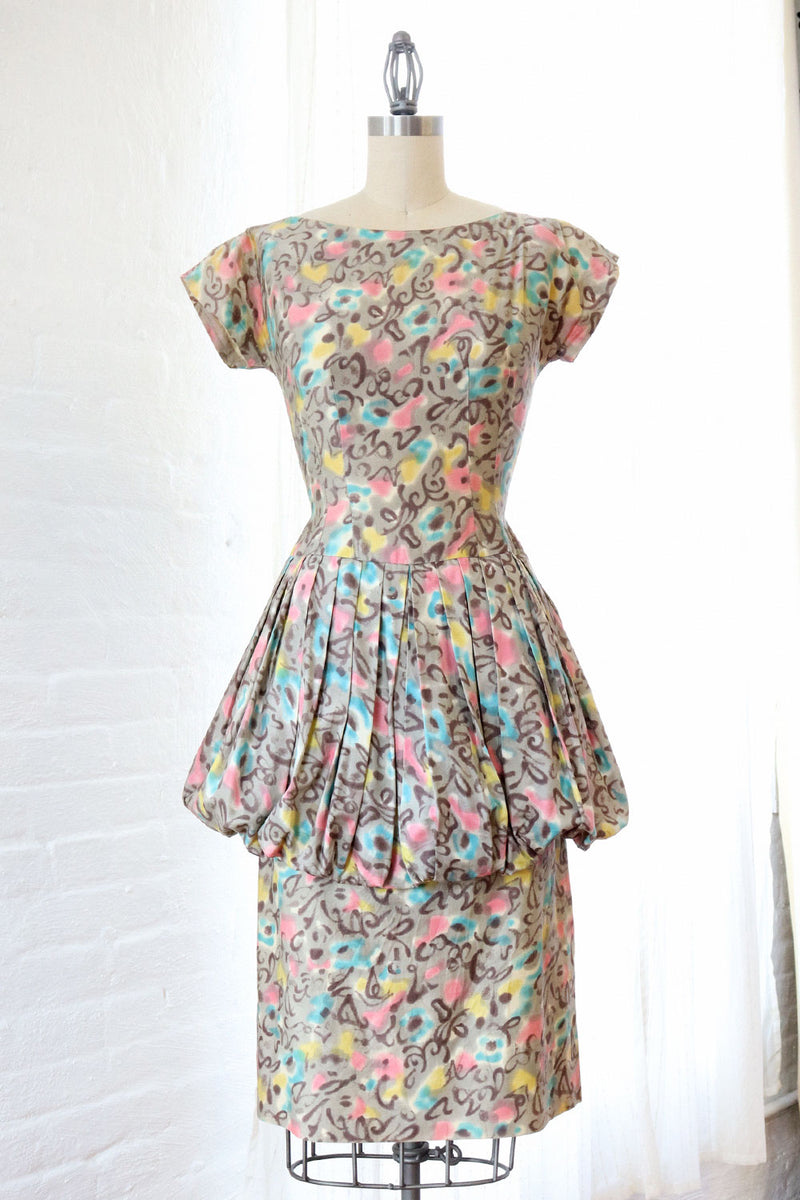 1950s Pastel Dropwaist Bubble Dress XS/S