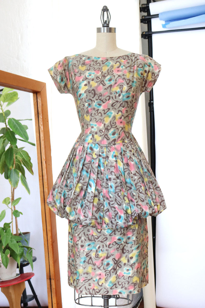 1950s Pastel Dropwaist Bubble Dress XS/S