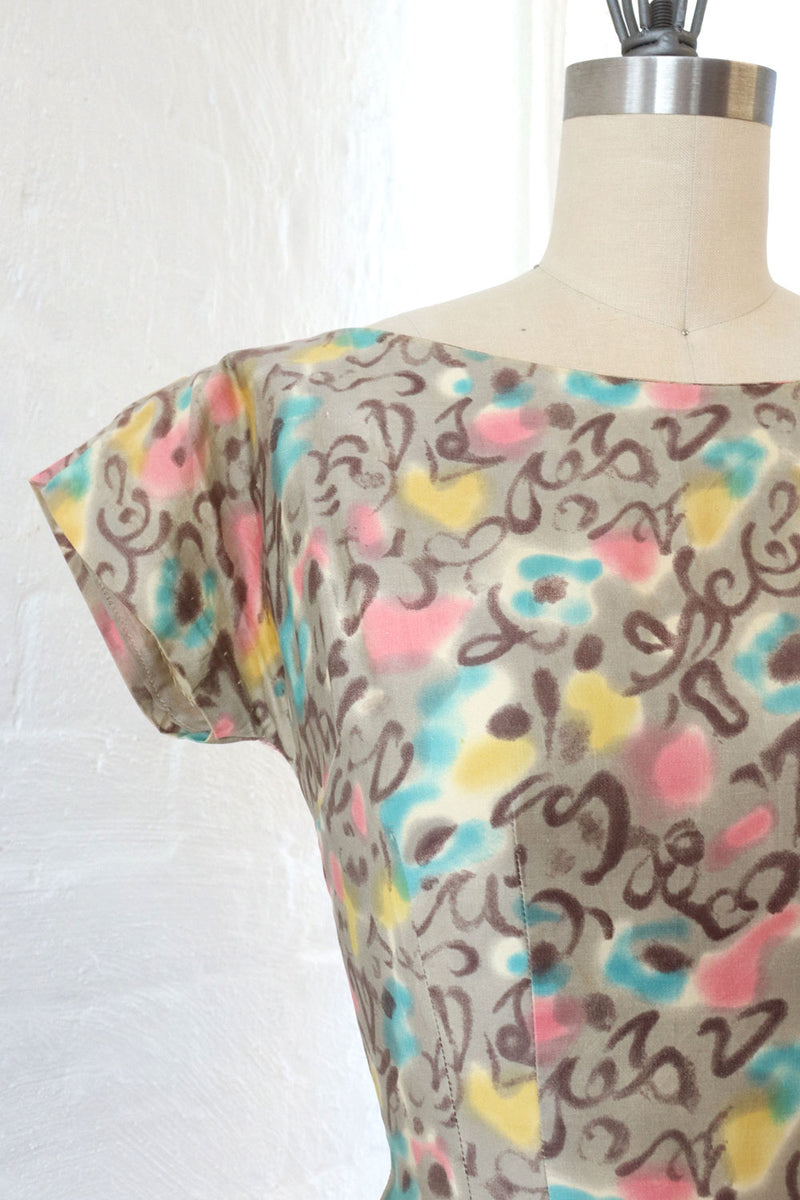 1950s Pastel Dropwaist Bubble Dress XS/S OMNIA 1950s Pastel Dropwaist Bubble Dress XS/S OMNIA
