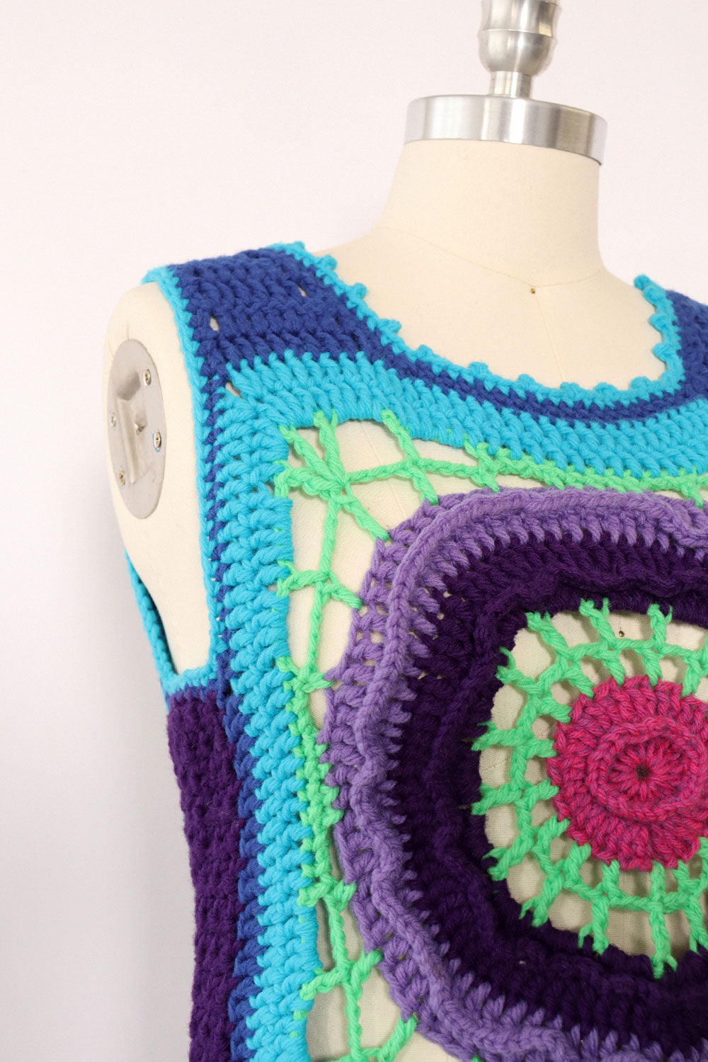 Techno Granny Square Tank S-L