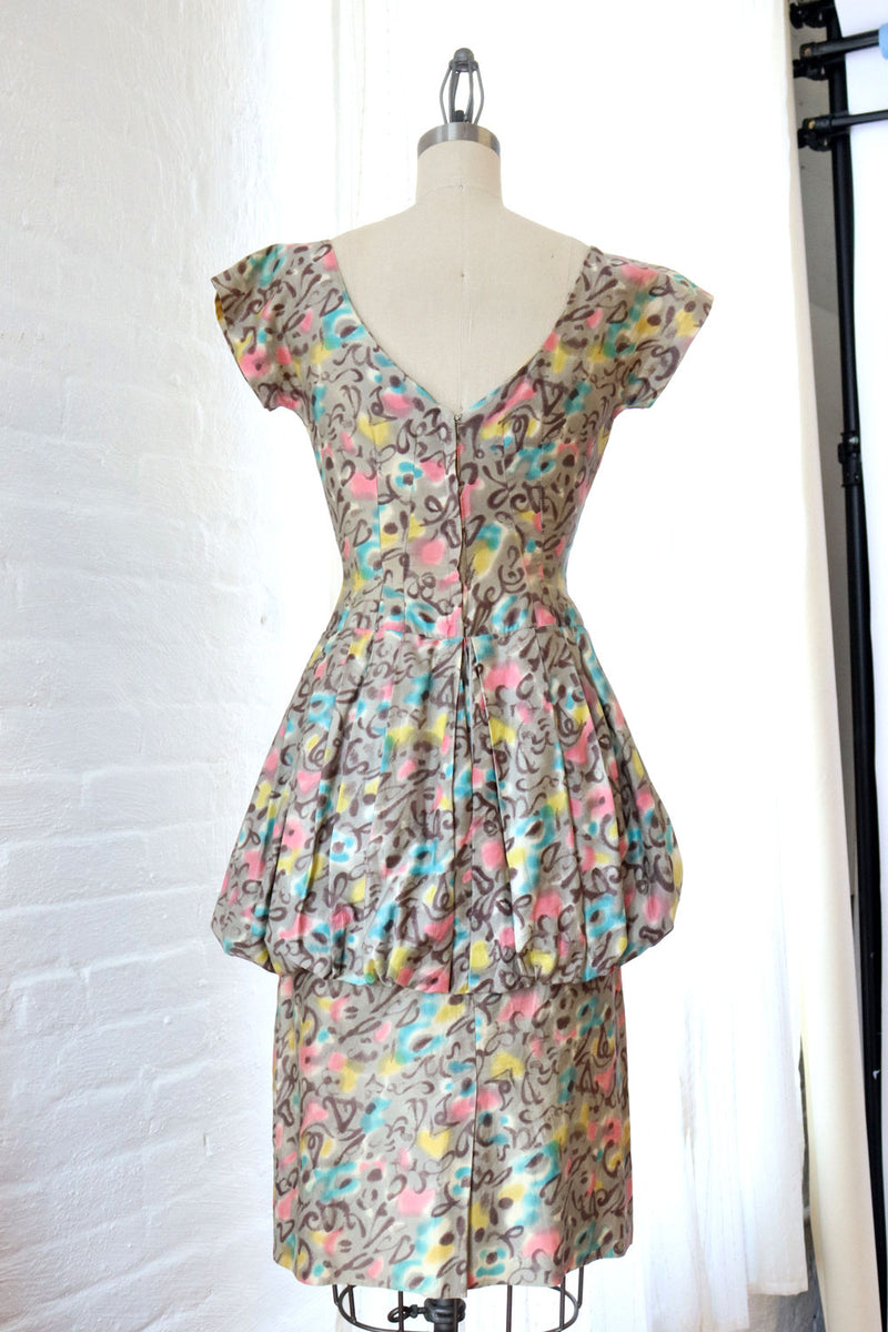 1950s Pastel Dropwaist Bubble Dress XS/S