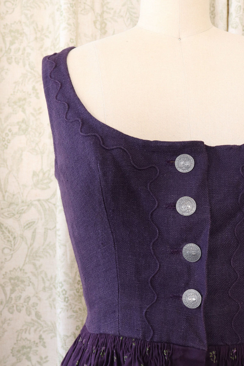 Deep Purple Dirndl Dress S