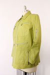 Lime Leather Zip Jacket M/L