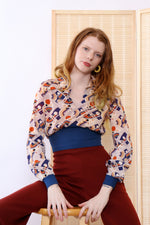 Op-Art Collared Crop S/M