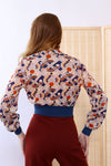 Op-Art Collared Crop S/M