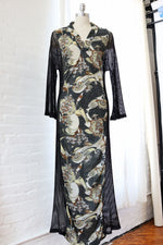Mesh Panelled Trippy Caftan S-L