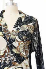 Mesh Panelled Trippy Caftan S-L