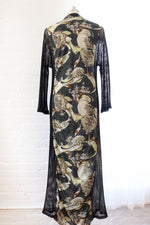 Mesh Panelled Trippy Caftan S-L