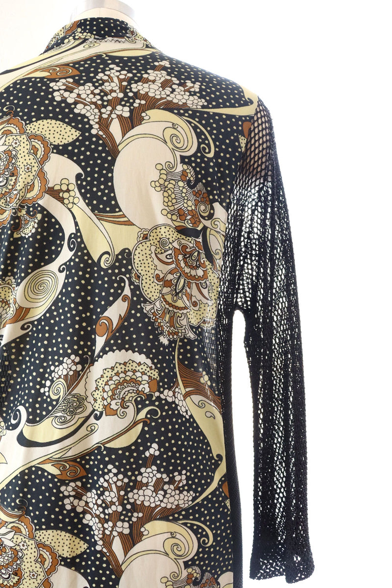 Mesh Panelled Trippy Caftan S-L