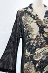 Mesh Panelled Trippy Caftan S-L