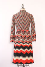 Chevron Knit Winter Dress XS