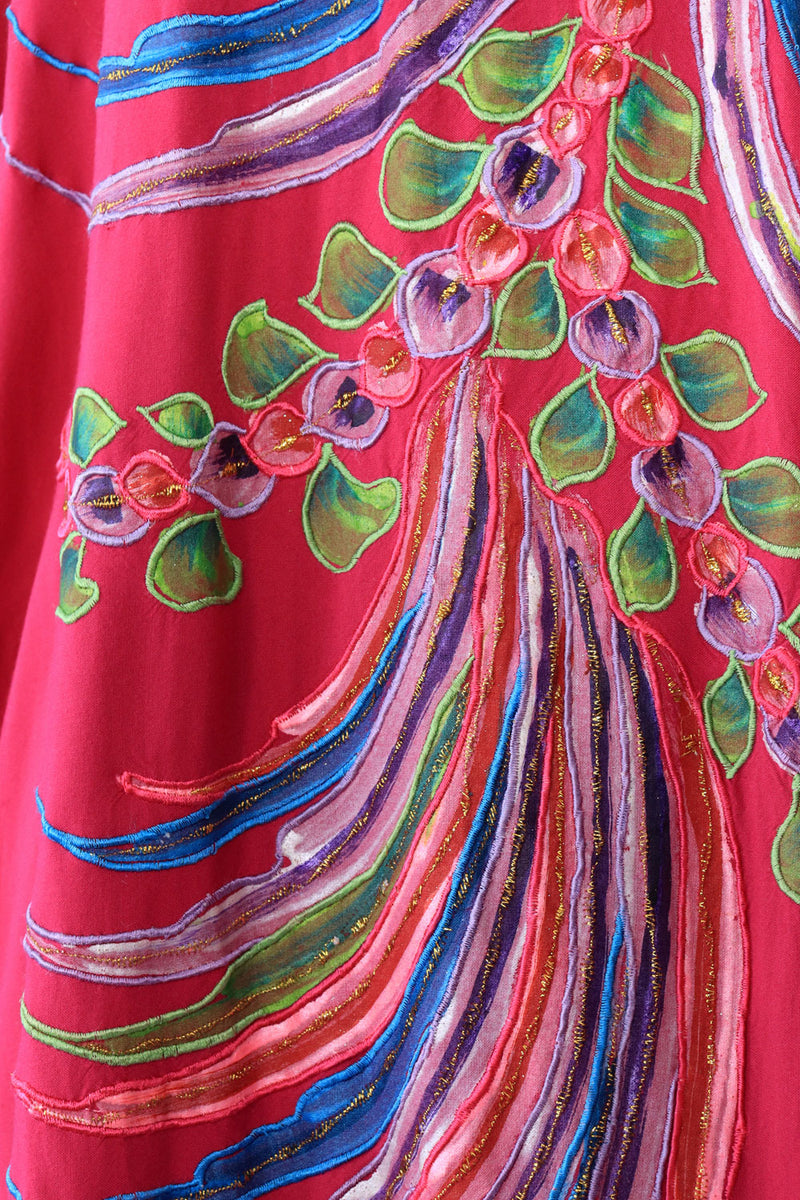 Handpainted Fuchsia Caftan M/L