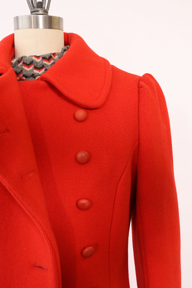 Cherry Red Mod Coat XS