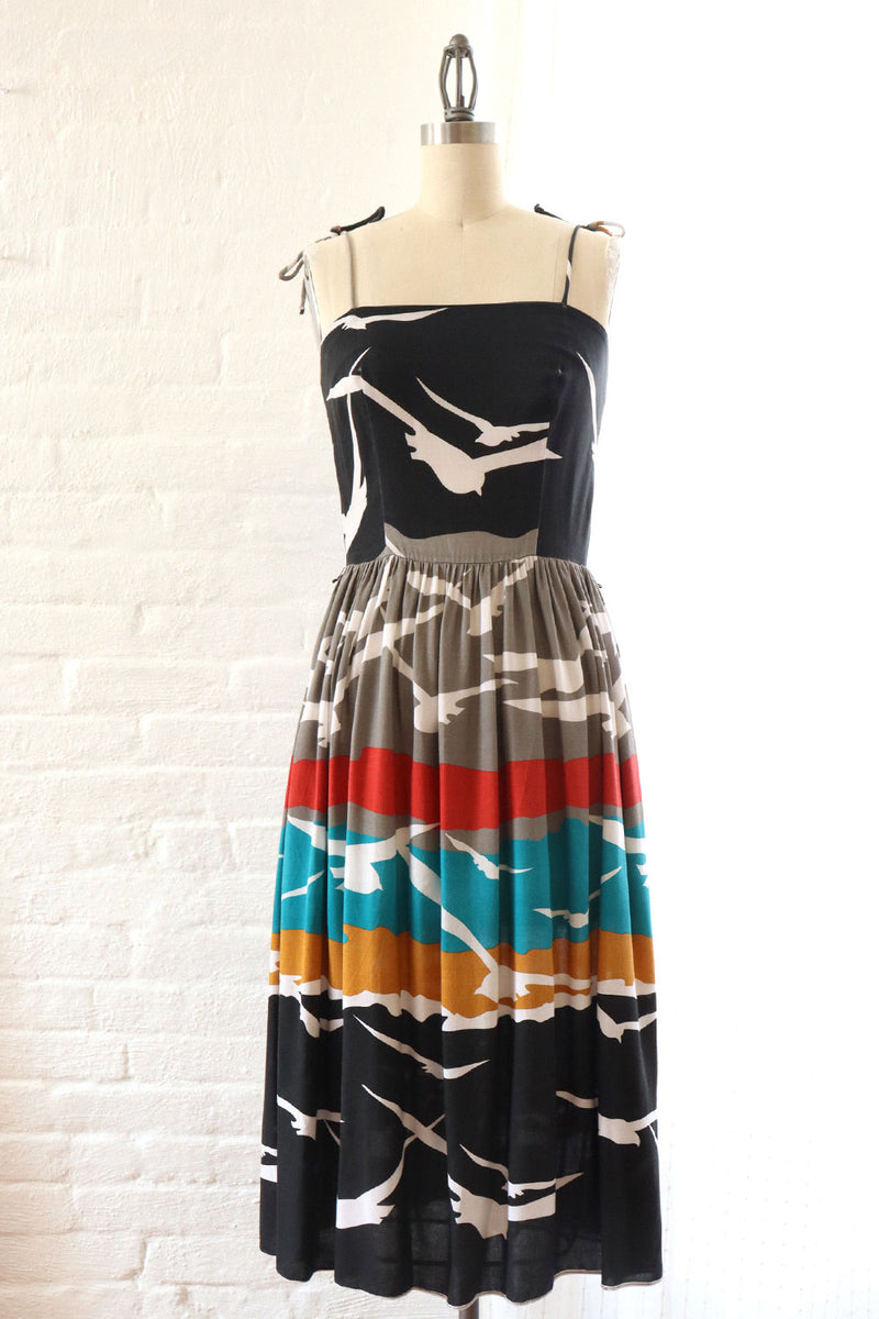 Niki Bird Silhouette Sundress S
