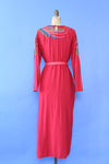 Handpainted Fuchsia Caftan M/L