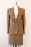 Claude Montana Camel Skirt Suit XS/S