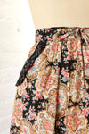 Ruffled Dark Floral Prairie Skirt S