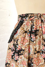 Ruffled Dark Floral Prairie Skirt S