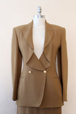 Claude Montana Camel Skirt Suit XS/S