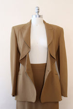 Claude Montana Camel Skirt Suit XS/S