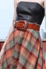 Full Sweep Plaid Maxi Skirt M/L