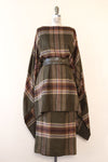 Forest Plaid Poncho S-XL