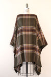 Forest Plaid Poncho S-XL