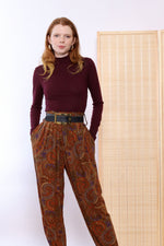 Paisley Pleat Trousers S/M