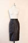 Espresso Leather Pencil Skirt XS