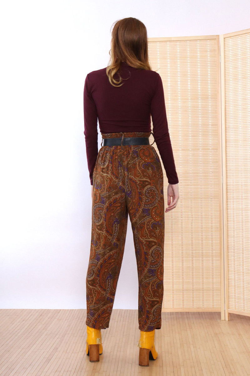 Paisley Pleat Trousers S/M