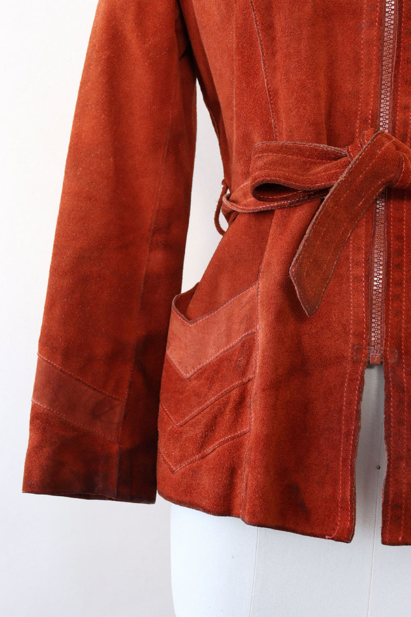 Smoked Paprika Suede Jacket S